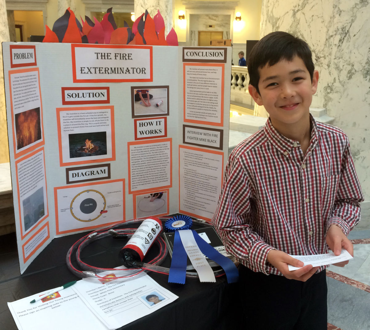 Sixth-grader invents forest fire prevention device