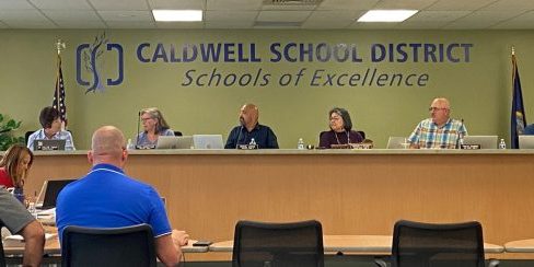 Caldwell School District's board meeting on Monday, Aug. 14, 2023.